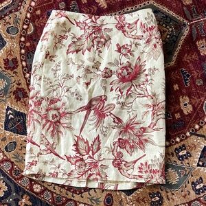 Silk Club Linen Midi Skirt